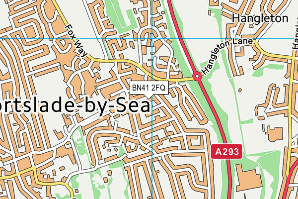 BN41 2FQ map - OS VectorMap District (Ordnance Survey)