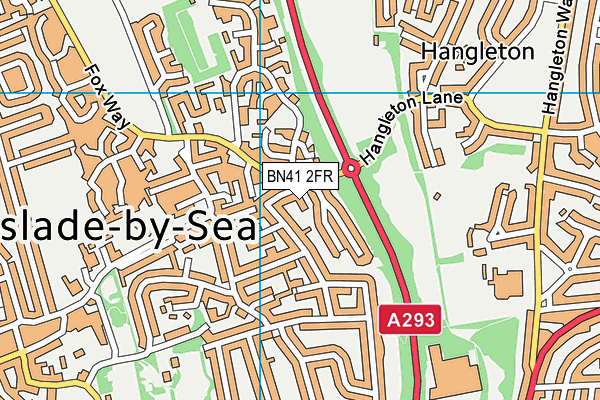 BN41 2FR map - OS VectorMap District (Ordnance Survey)