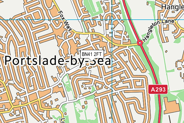 BN41 2FT map - OS VectorMap District (Ordnance Survey)