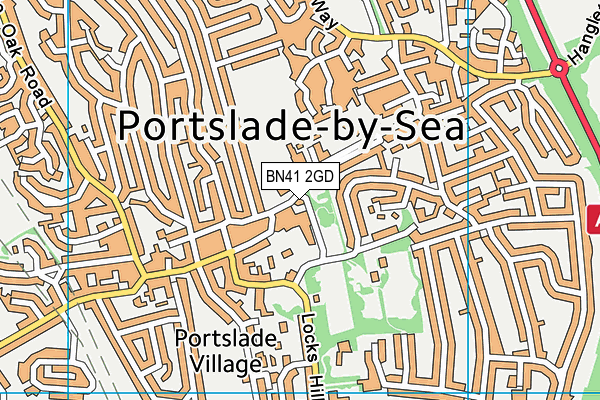 BN41 2GD map - OS VectorMap District (Ordnance Survey)