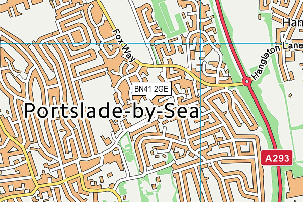 BN41 2GE map - OS VectorMap District (Ordnance Survey)