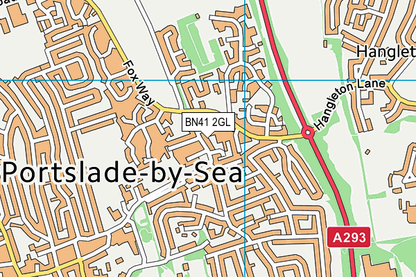 BN41 2GL map - OS VectorMap District (Ordnance Survey)