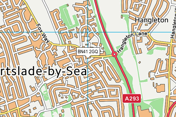 BN41 2GQ map - OS VectorMap District (Ordnance Survey)