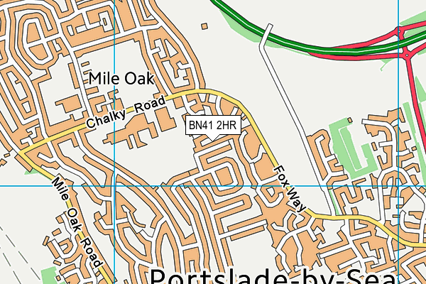 BN41 2HR map - OS VectorMap District (Ordnance Survey)