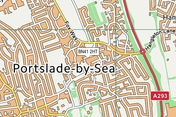 BN41 2HT map - OS VectorMap District (Ordnance Survey)
