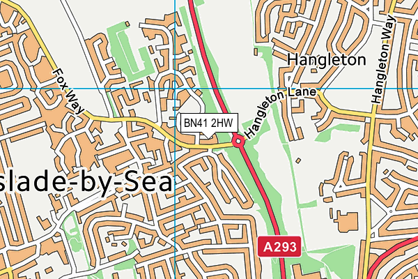BN41 2HW map - OS VectorMap District (Ordnance Survey)