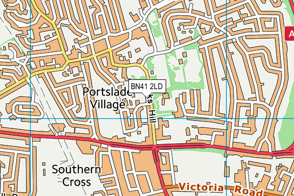 BN41 2LD map - OS VectorMap District (Ordnance Survey)
