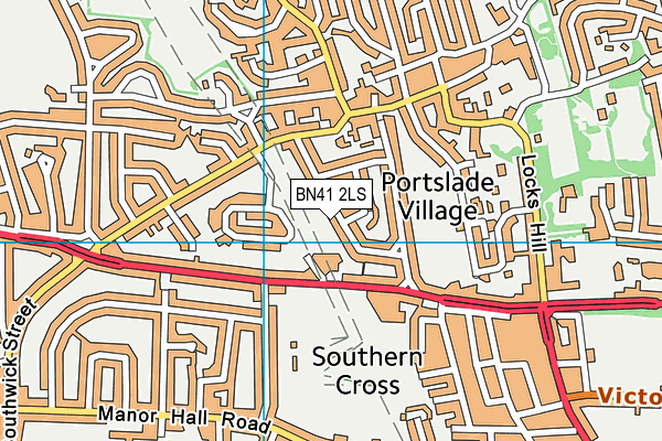 BN41 2LS map - OS VectorMap District (Ordnance Survey)