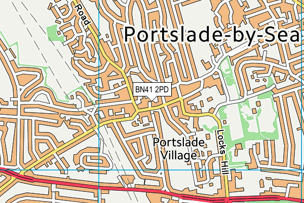 BN41 2PD map - OS VectorMap District (Ordnance Survey)