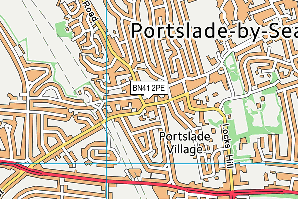 BN41 2PE map - OS VectorMap District (Ordnance Survey)