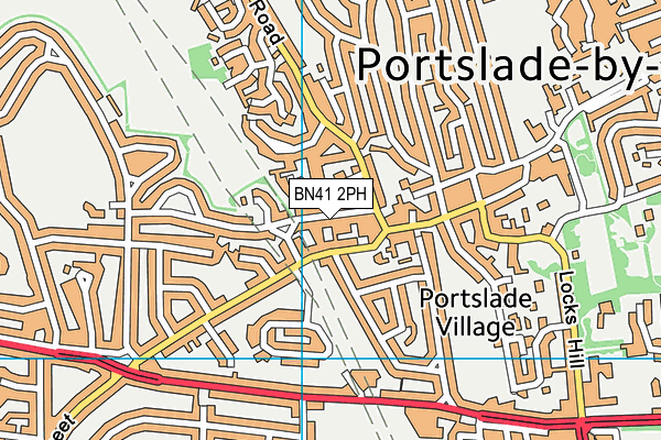 BN41 2PH map - OS VectorMap District (Ordnance Survey)