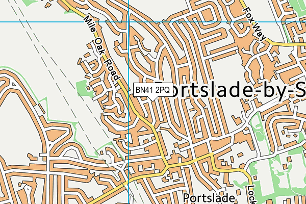 BN41 2PQ map - OS VectorMap District (Ordnance Survey)