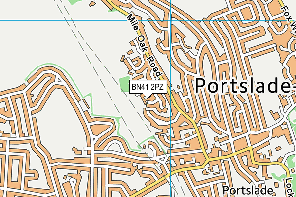 BN41 2PZ map - OS VectorMap District (Ordnance Survey)