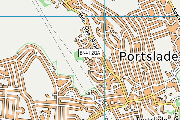 BN41 2QA map - OS VectorMap District (Ordnance Survey)