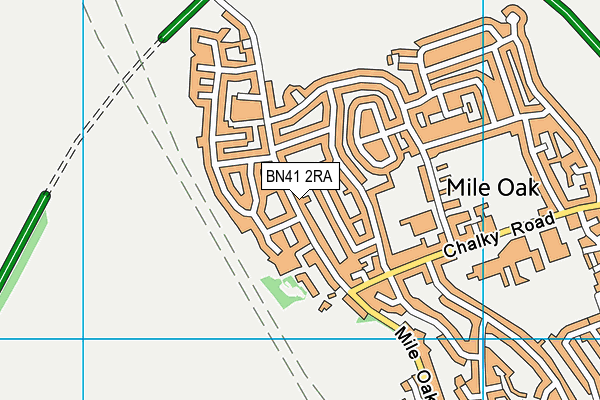 BN41 2RA map - OS VectorMap District (Ordnance Survey)