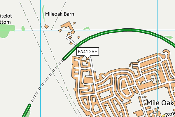 BN41 2RE map - OS VectorMap District (Ordnance Survey)