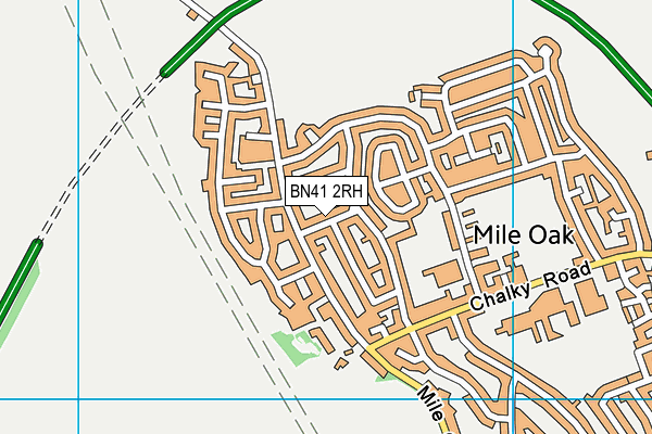 BN41 2RH map - OS VectorMap District (Ordnance Survey)