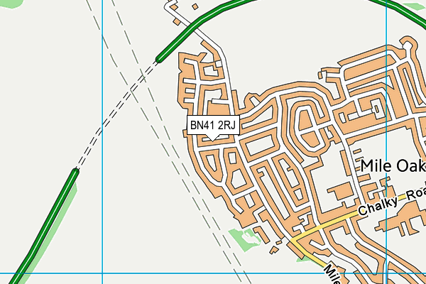 BN41 2RJ map - OS VectorMap District (Ordnance Survey)