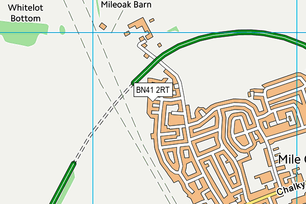 BN41 2RT map - OS VectorMap District (Ordnance Survey)