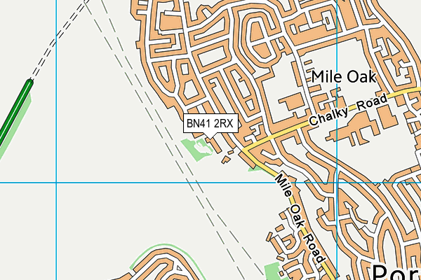 BN41 2RX map - OS VectorMap District (Ordnance Survey)