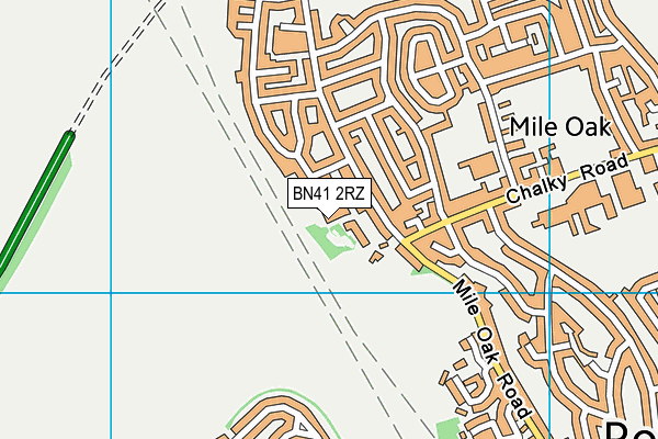 BN41 2RZ map - OS VectorMap District (Ordnance Survey)