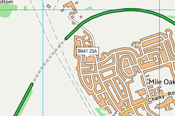 BN41 2SA map - OS VectorMap District (Ordnance Survey)