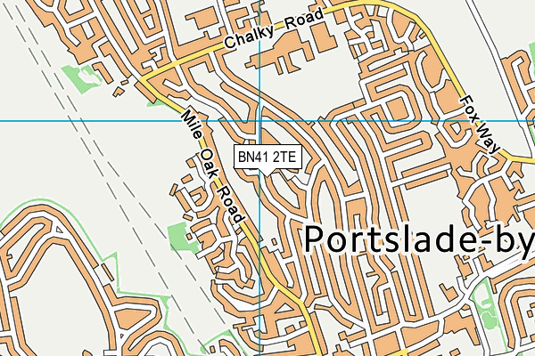 BN41 2TE map - OS VectorMap District (Ordnance Survey)