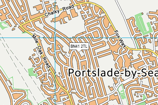 BN41 2TL map - OS VectorMap District (Ordnance Survey)