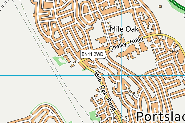 BN41 2WD map - OS VectorMap District (Ordnance Survey)