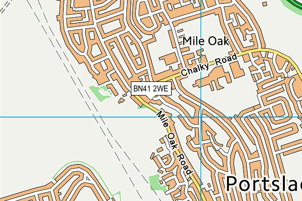 BN41 2WE map - OS VectorMap District (Ordnance Survey)