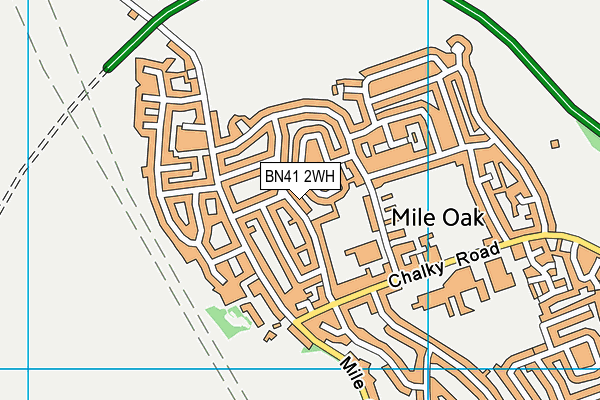 BN41 2WH map - OS VectorMap District (Ordnance Survey)