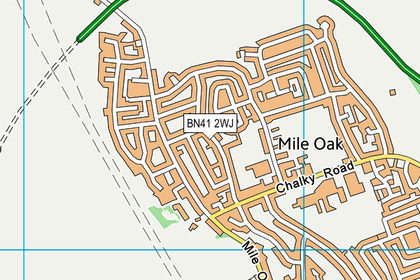 BN41 2WJ map - OS VectorMap District (Ordnance Survey)