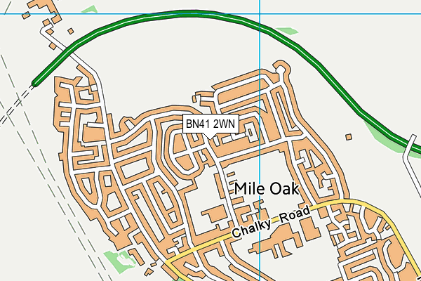 BN41 2WN map - OS VectorMap District (Ordnance Survey)