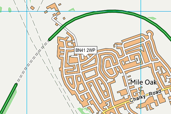 BN41 2WP map - OS VectorMap District (Ordnance Survey)