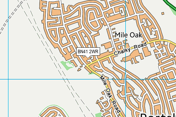 BN41 2WR map - OS VectorMap District (Ordnance Survey)