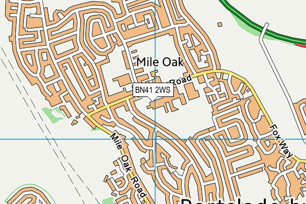 Portslade Aldridge Community Academy map (BN41 2WS) - OS VectorMap District (Ordnance Survey)