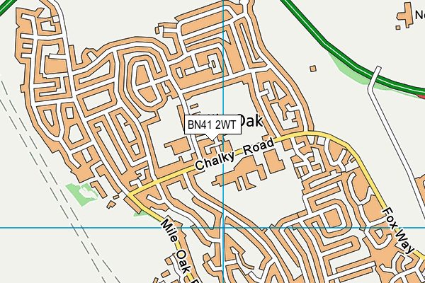 BN41 2WT map - OS VectorMap District (Ordnance Survey)