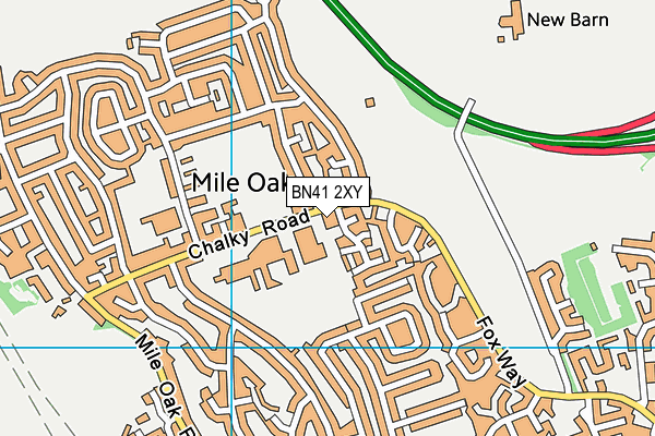 BN41 2XY map - OS VectorMap District (Ordnance Survey)