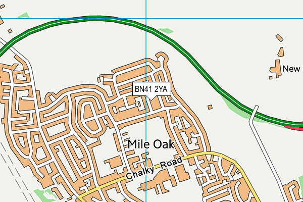 BN41 2YA map - OS VectorMap District (Ordnance Survey)