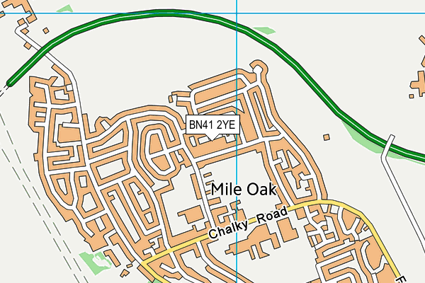 BN41 2YE map - OS VectorMap District (Ordnance Survey)