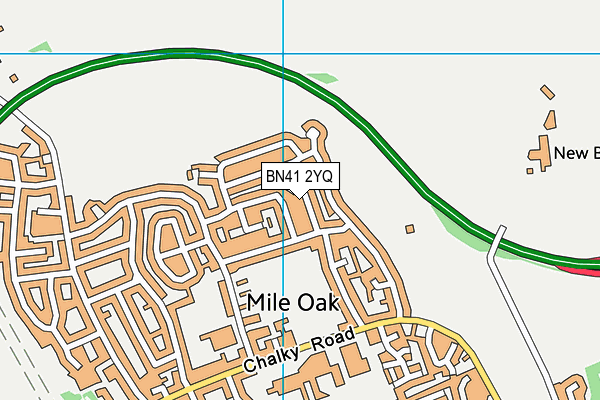 BN41 2YQ map - OS VectorMap District (Ordnance Survey)