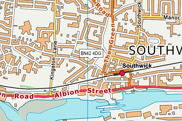 Southwick Green map (BN42 4DG) - OS VectorMap District (Ordnance Survey)