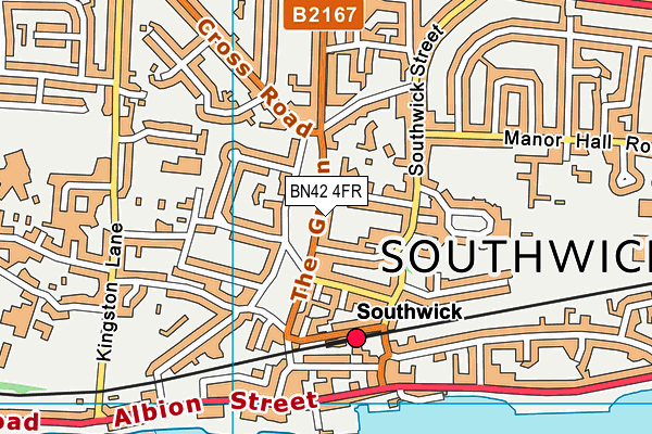 BN42 4FR map - OS VectorMap District (Ordnance Survey)