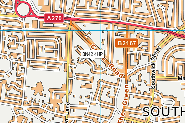 BN42 4HP map - OS VectorMap District (Ordnance Survey)