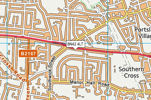 BN42 4LT map - OS VectorMap District (Ordnance Survey)