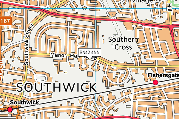 BN42 4NN map - OS VectorMap District (Ordnance Survey)