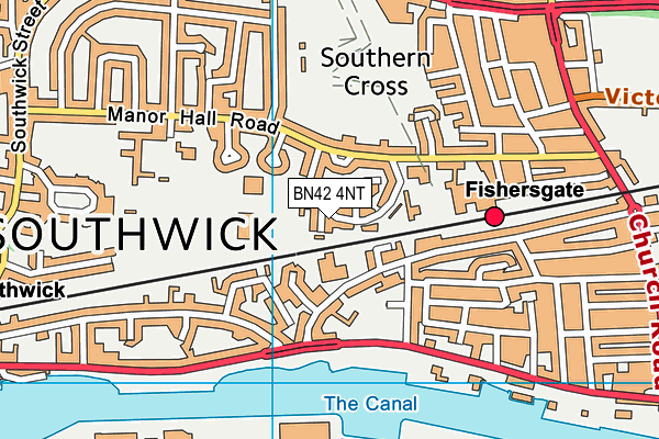 Southwick Leisure Centre map (BN42 4NT) - OS VectorMap District (Ordnance Survey)