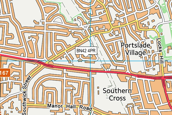 BN42 4PR map - OS VectorMap District (Ordnance Survey)