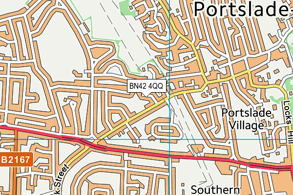 BN42 4QQ map - OS VectorMap District (Ordnance Survey)