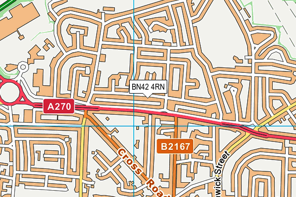 BN42 4RN map - OS VectorMap District (Ordnance Survey)